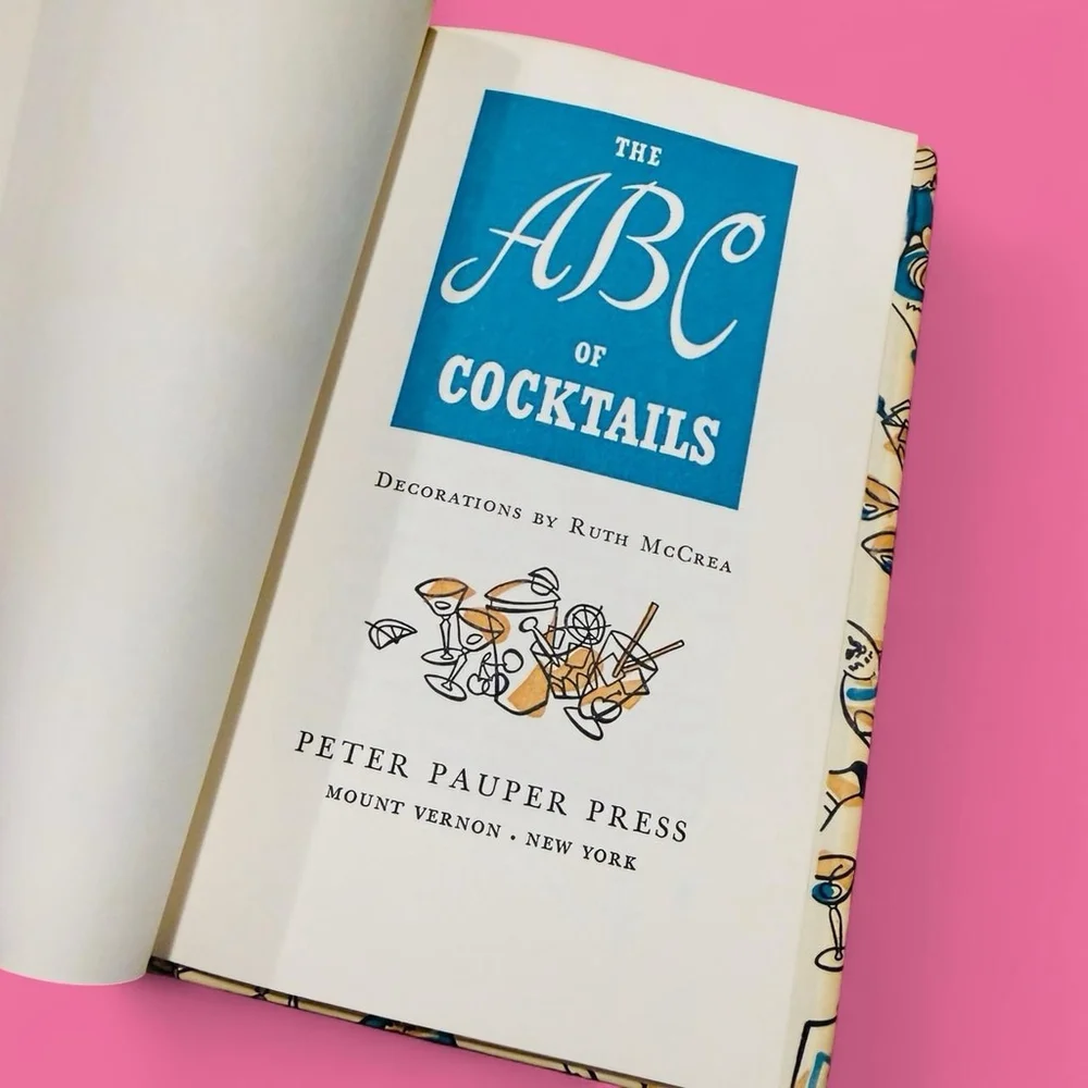 Vintage ABC of Cocktails HC w/ Dust Jacket 1950s Peter Pauper Press